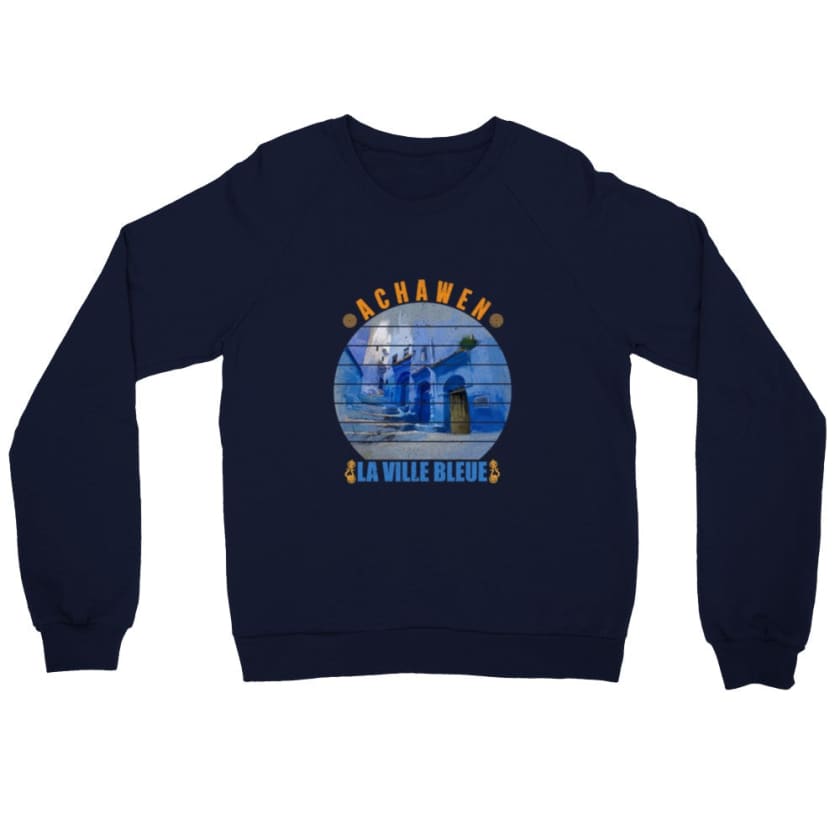 Sweat Achawen la ville bleue Maroc - Navy / S - Print 