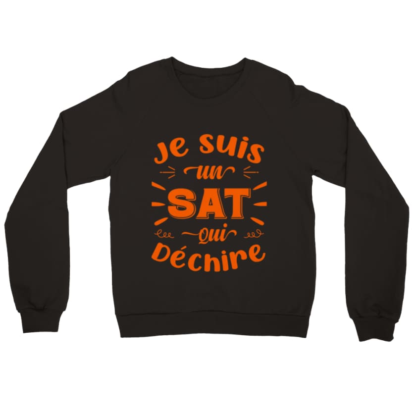 Sweat Maroc je suis un sat qui déchire - Black / S - Print 