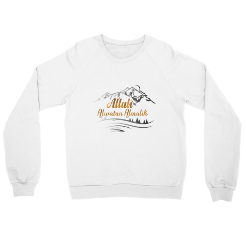 Sweatshirt Allah Alwatan Almalik - White / S - Print 
