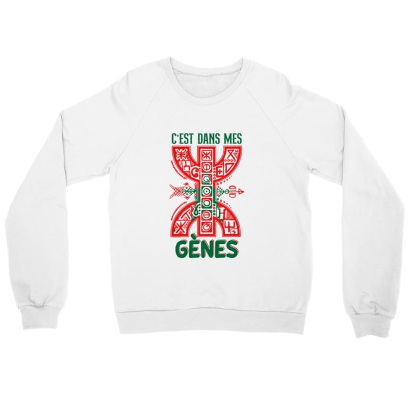 Sweatshirt Bérbère c’est dans mes gènes - White / S - Print 
