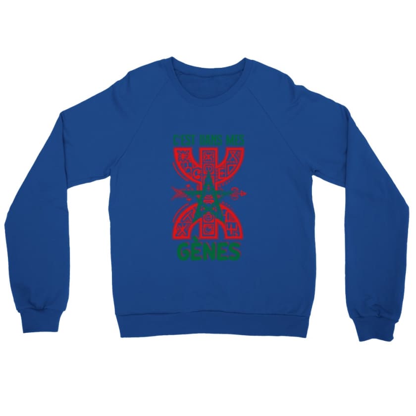 Sweatshirt Bérbère c’est dans mes gènes - Royal / S - Print 