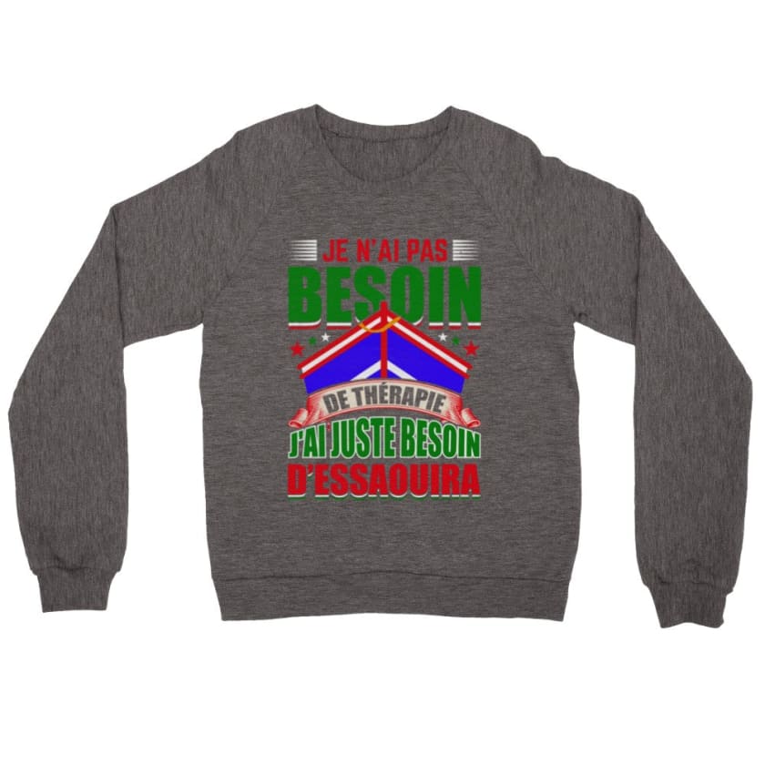 Sweatshirt Essaouira thérapie - Charcoal Heather / S - Print