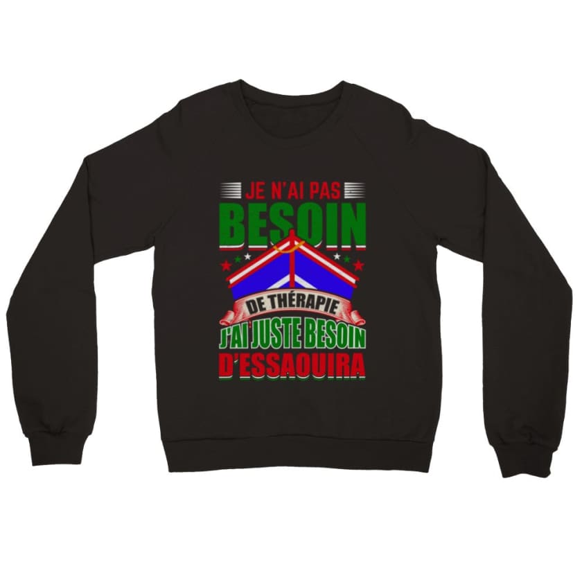 Sweatshirt Essaouira thérapie - Black / S - Print Material