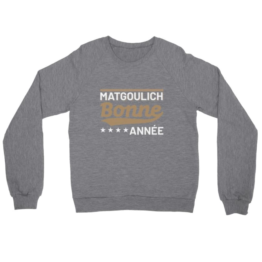 Sweatshirt Matgoulich bonne Année - Heather Gray / S - Print