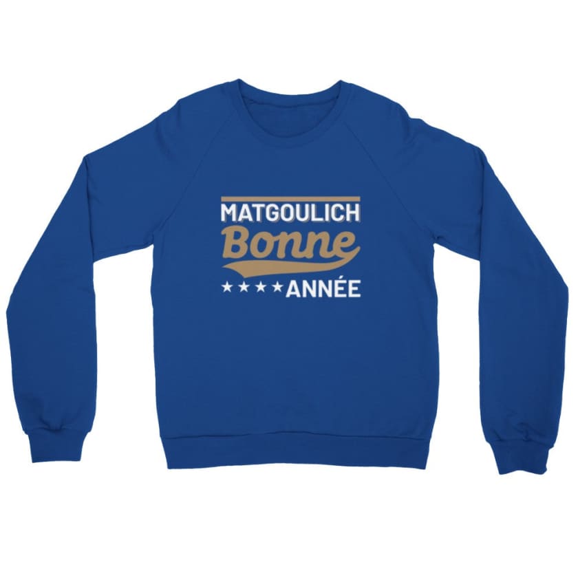 Sweatshirt Matgoulich bonne Année - Royal / S - Print 