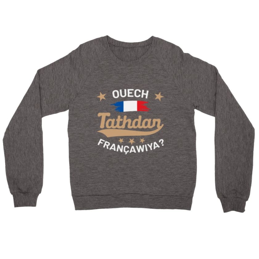 Sweatshirt ouech tathdar Françawiya ? - Charcoal Heather / S