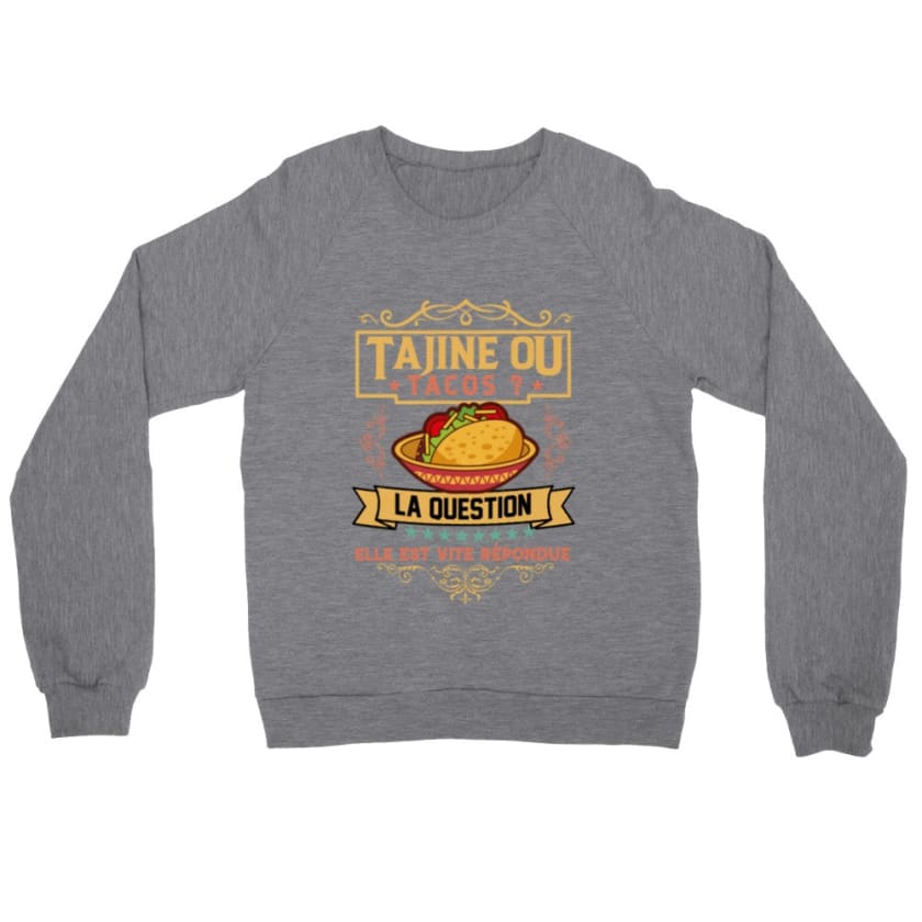 Sweatshirt Tajine ou tacos - Heather Gray / S - Print 