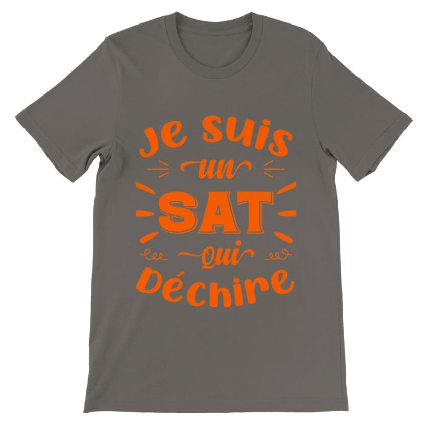 T shirrt maroc je suis un sat qui déchire - Asphalt / S - 