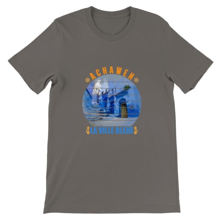 T-shirt Achawen la ville bleue Maroc - Asphalt / S - Print 