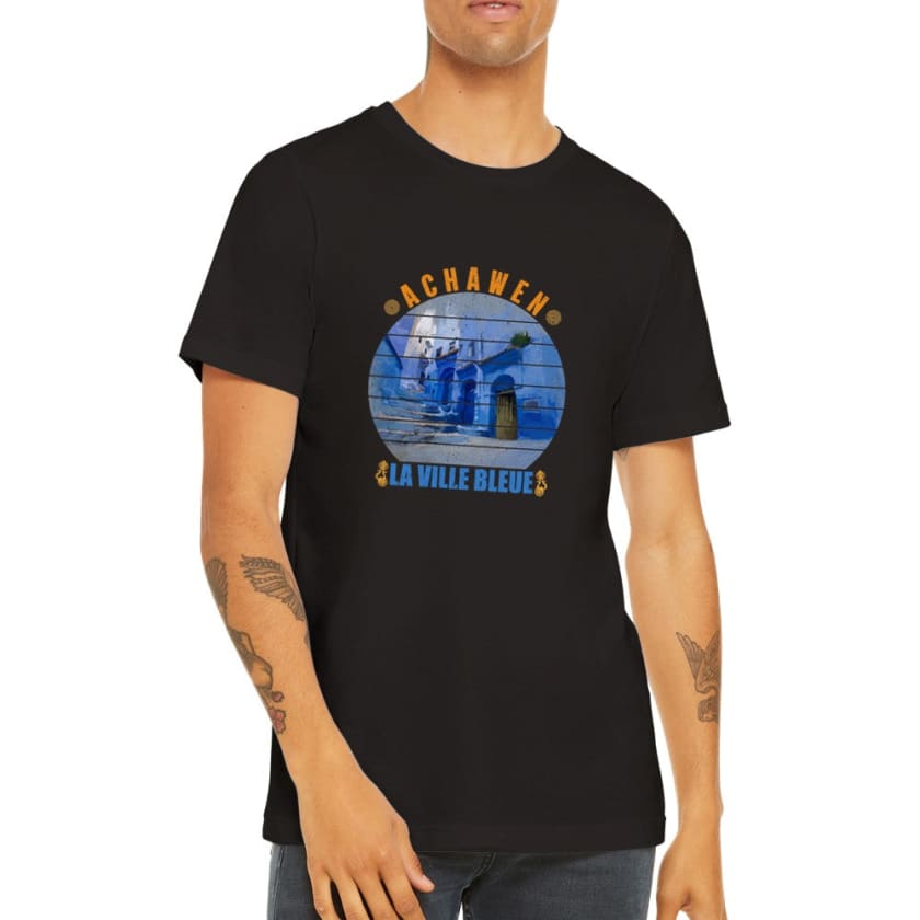 T-shirt Achawen la ville bleue Maroc - Print Material