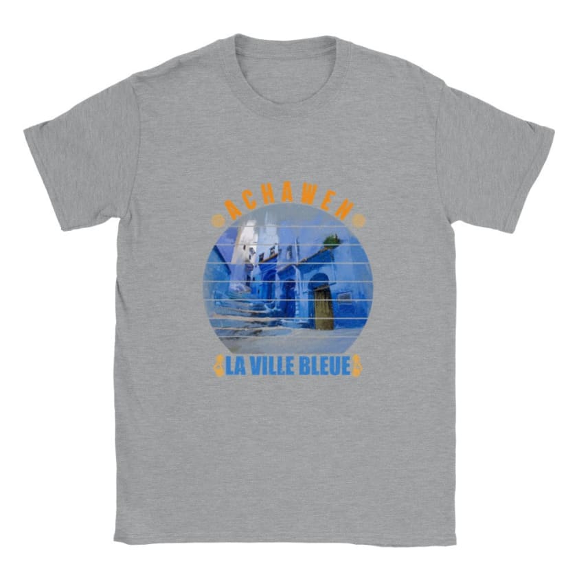 T-shirt Achawen la ville bleue Maroc - Gris sports / S - 