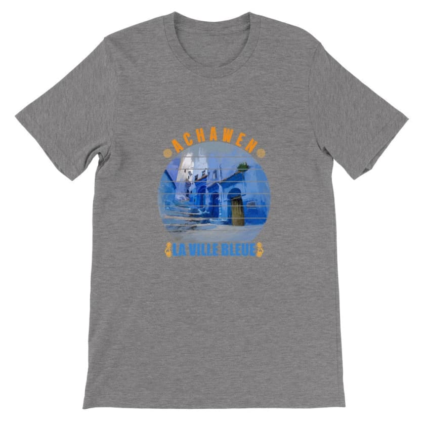 T-shirt Achawen la ville bleue Maroc - Dark Gray Heather / S