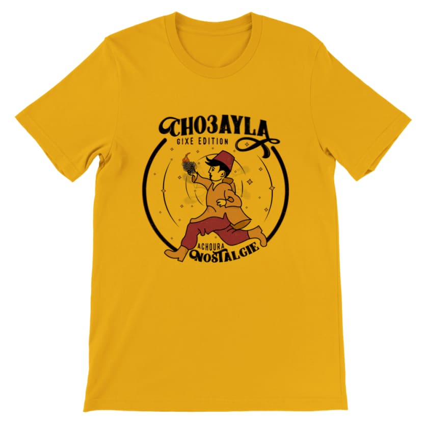 T-shirt Cho3ayla Achoura Nostalgie - gold / S - Print 