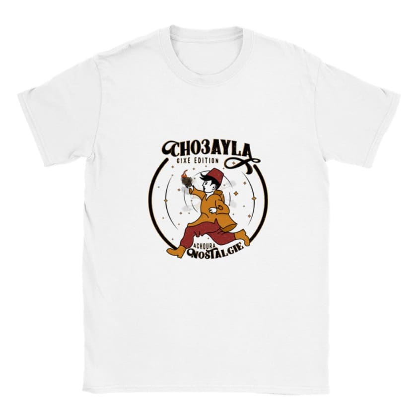 T shirt Achoura nostalgie Maroc - Blanc / S - Print Material