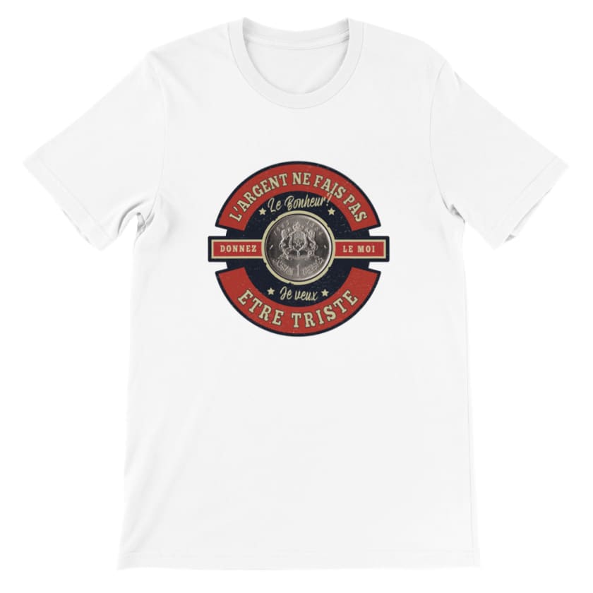 T-shirt Argent Dirham Marocain - Blanc / S - Print Material