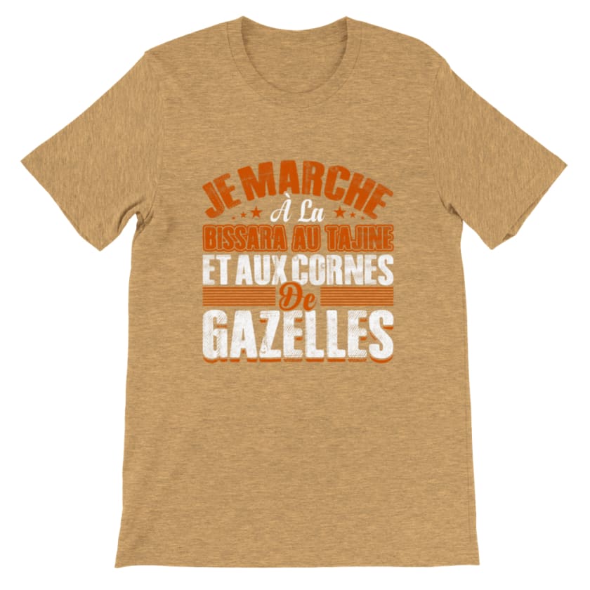 T-shirt Bissara - Pêche-chiné / S - Print Material