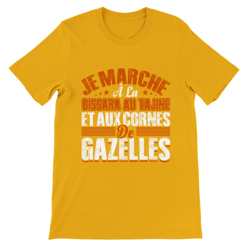 T-shirt Bissara - gold / S - Print Material