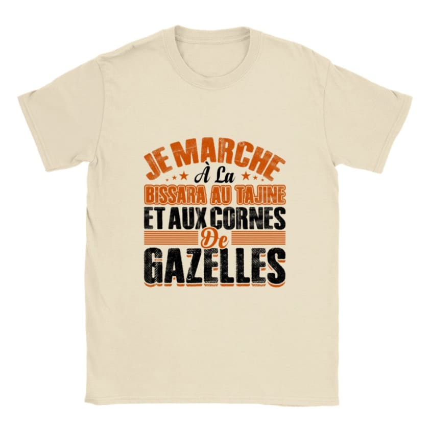 T-shirt bissara Maroc - Naturel / S - Print Material