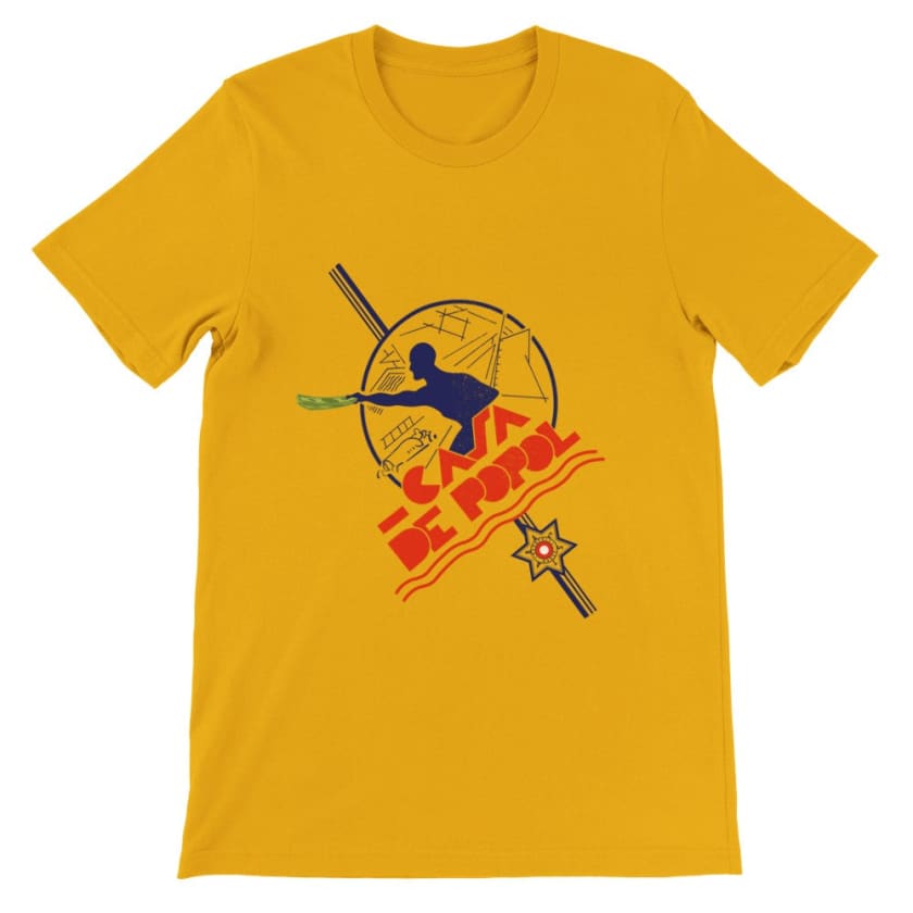T-shirt Casa de Popol vintage - gold / S - Print Material