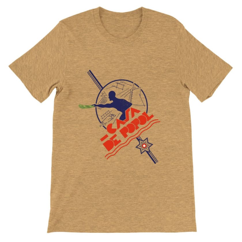 T-shirt Casa de Popol vintage - Pêche-chiné / S - Print 