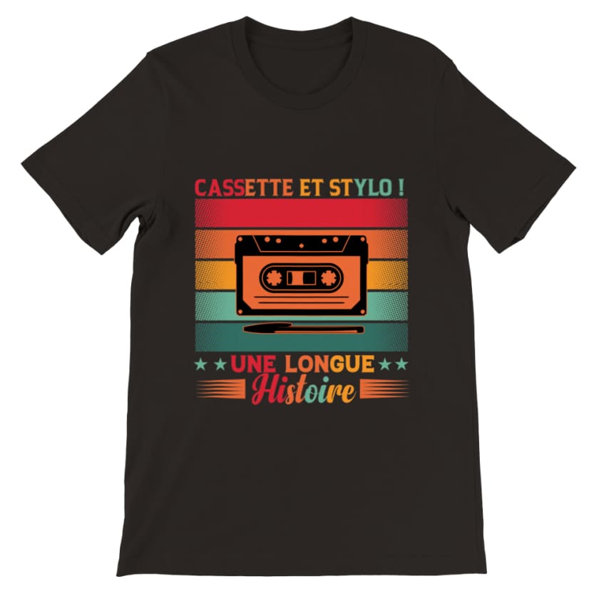 T-shirt Cassette et stylo - Print Material