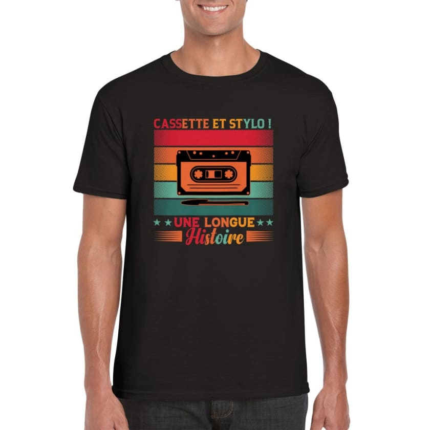 T-shirt cassette et stylo bille - Print Material
