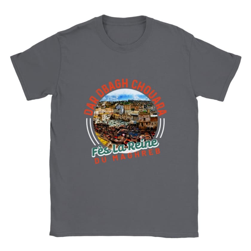 T-shirt Dar Dbagh Fès Tannerie Chouara - Charbon / S - Print