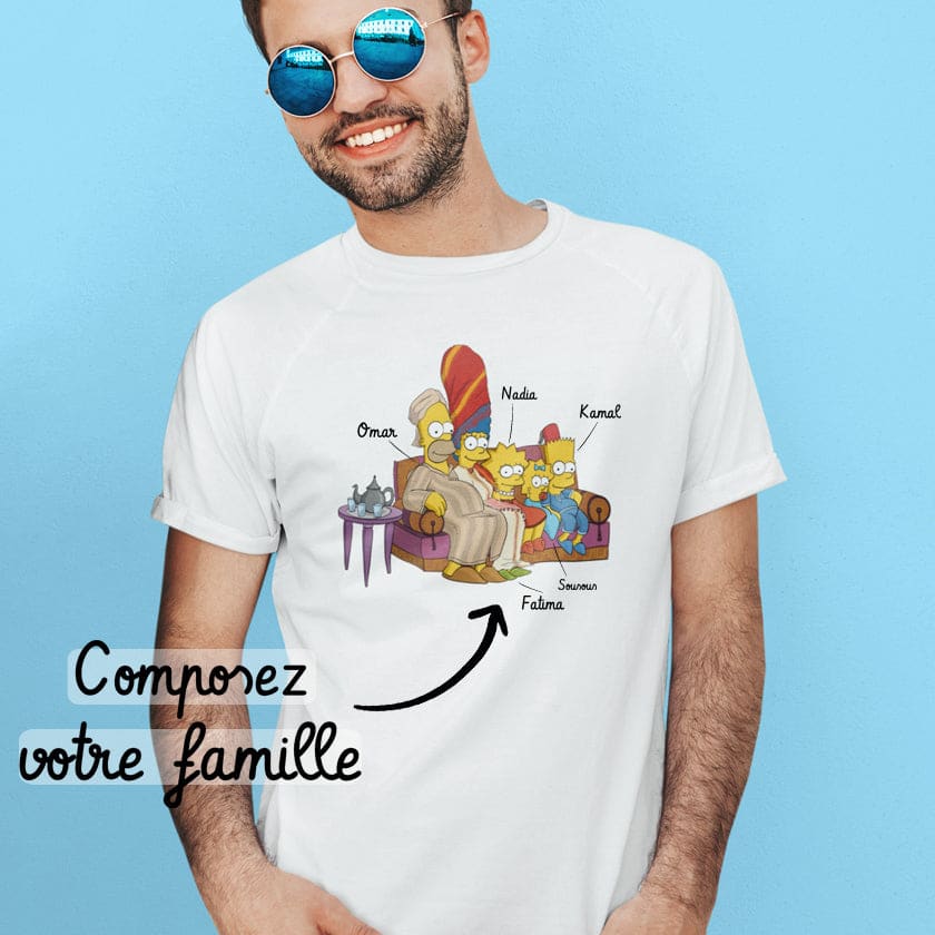 famille-simpson-marocaine-personalisation-tshirt