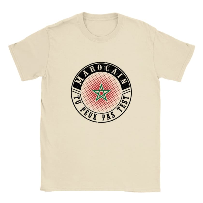 T-shirt Fierté Maroc Marocain tu peux pas test - Naturel / S