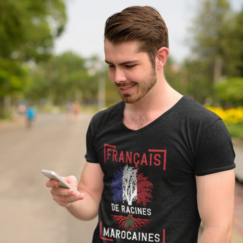 T-shirt Français de racines marocaines - Print Material