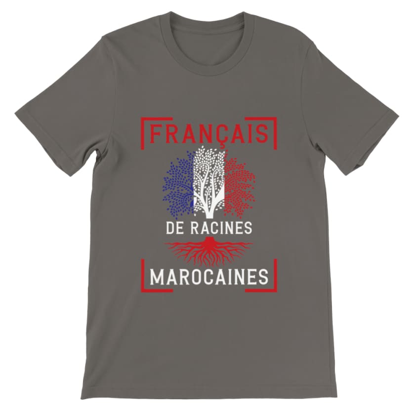 T shirt Français de racines Marocaines - Asphalt / S - Print