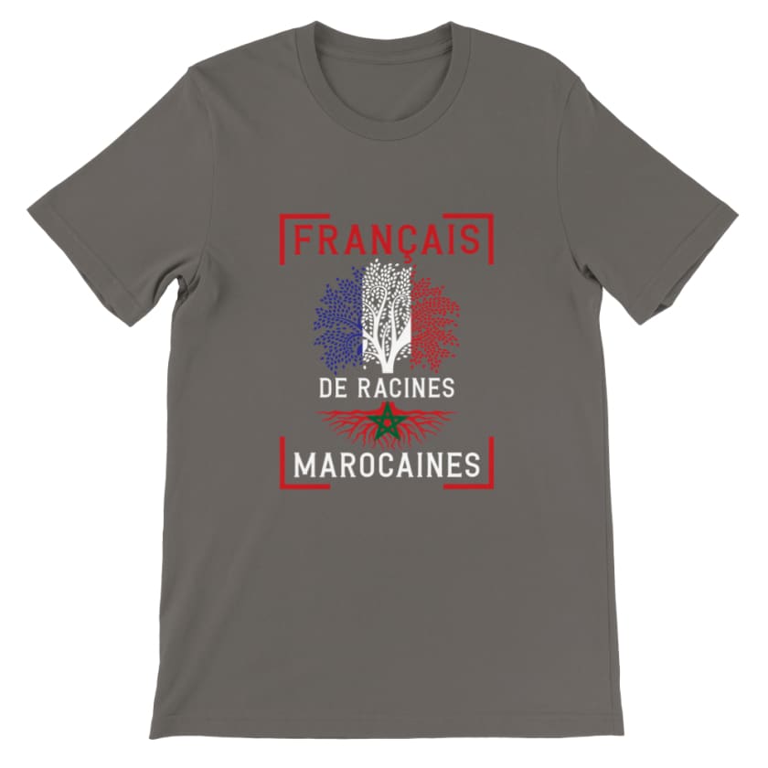 T shirt Français de racines Marocaines - Asphalt / S - Print
