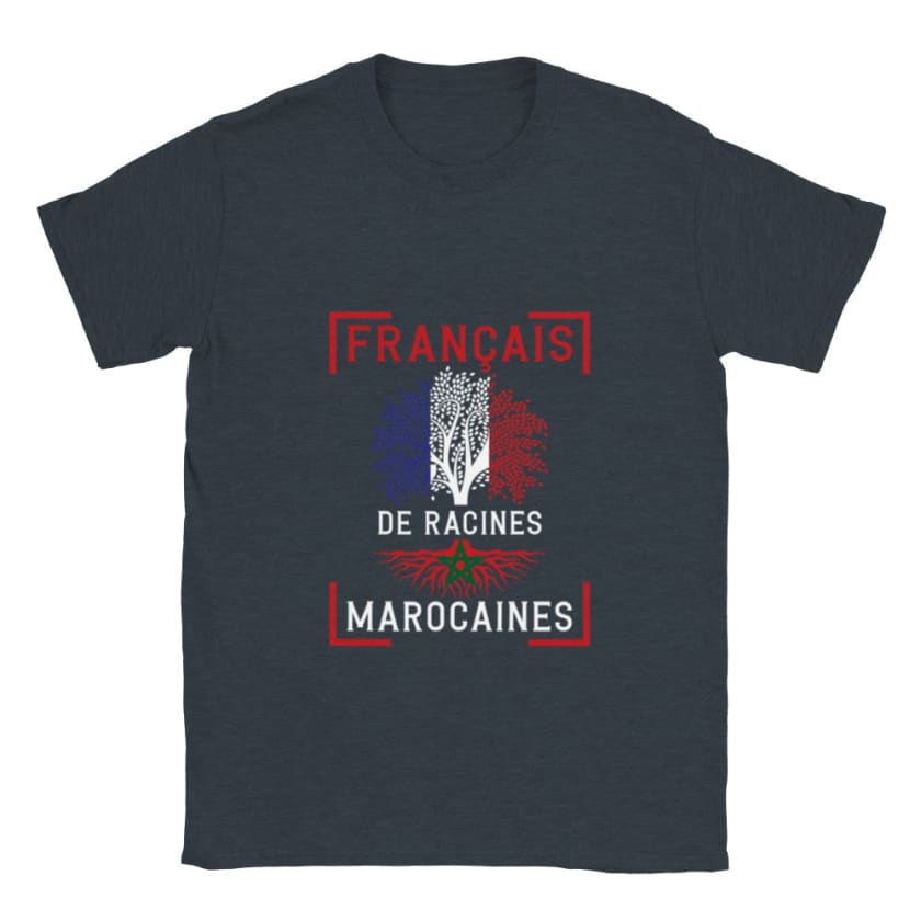 T-shirt Français de racines marocaines - Bleu Marine bruyère