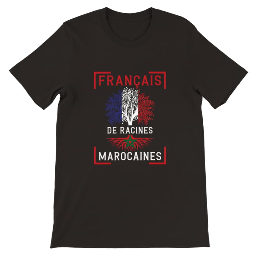 T shirt Français de racines Marocaines - Print Material
