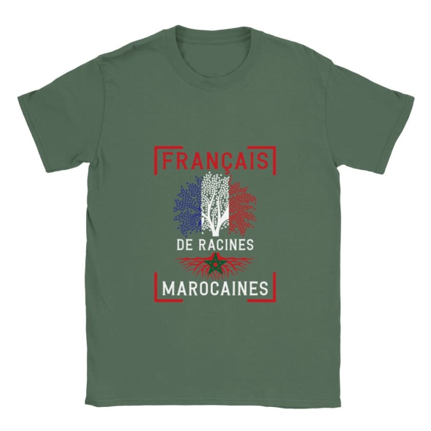 T-shirt Français de racines marocaines unisexe - Vert 