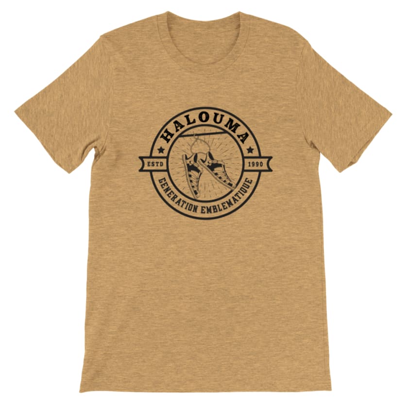 T-shirt Halouma unisexe - Pêche-chiné / S - Print Material