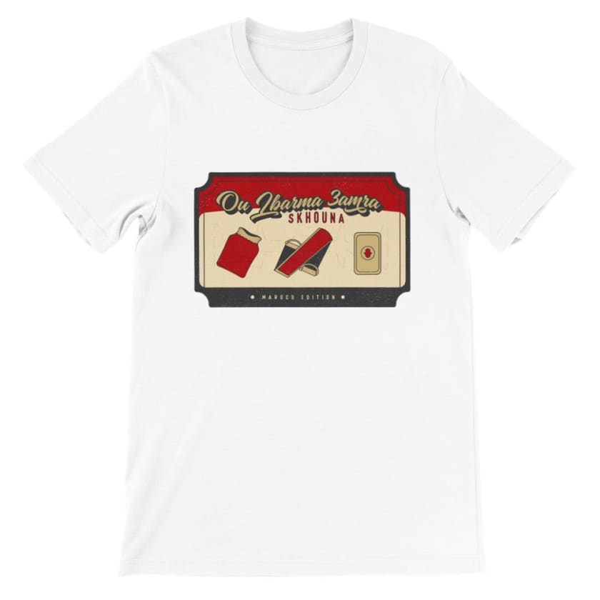 T-shirt Kis Mhaka Sabouna - Blanc / S - Print Material