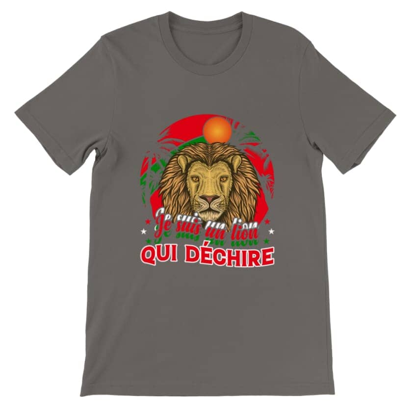 T-shirt lion de l&#39;atlas Maroc unisexe