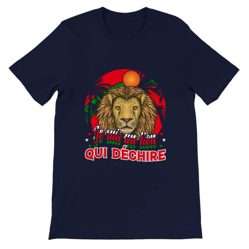 T-shirt lion de l&#39;atlas Maroc unisexe