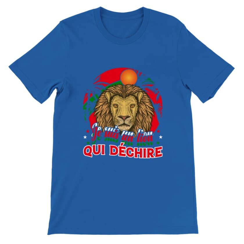 T-shirt lion de l&#39;atlas Maroc unisexe