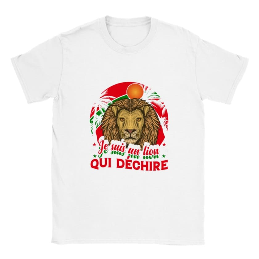 T-shirt Lions de l’Atlas Maroc - Blanc / S - Print Material