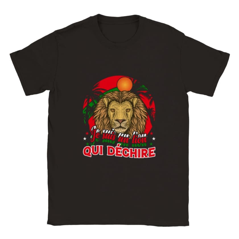T-shirt Lions de l’Atlas Maroc - Noir / S - Print Material