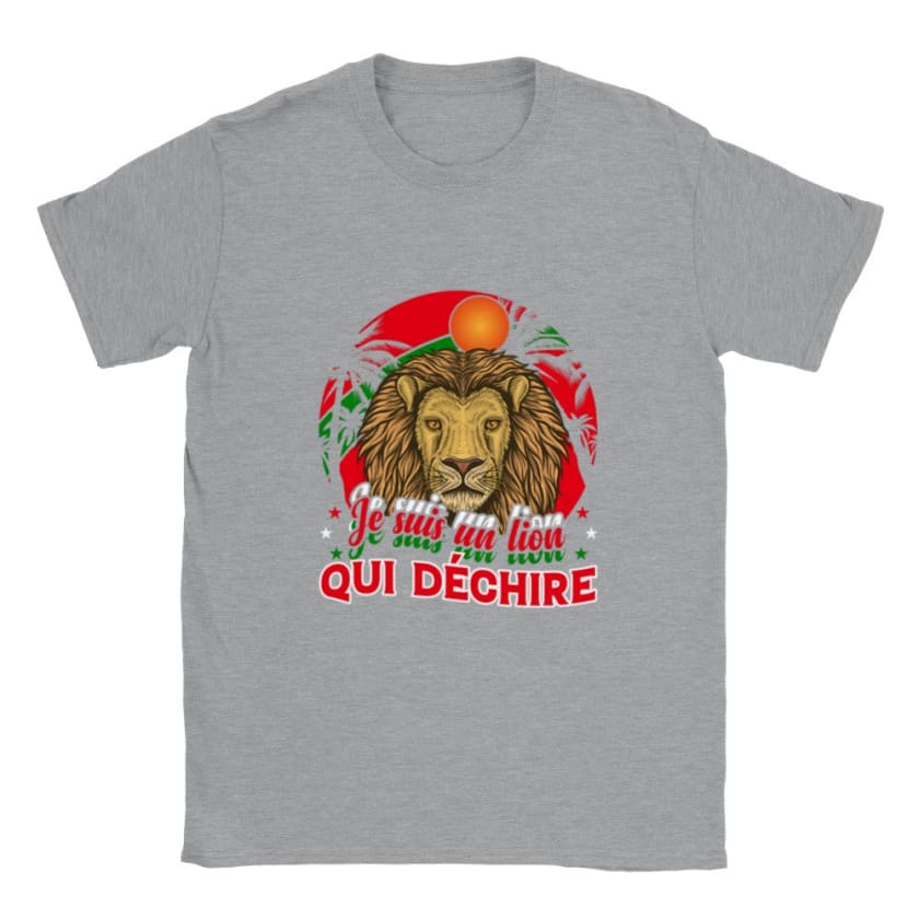 T-shirt Lions de l’Atlas Maroc - Gris sports / S - Print 