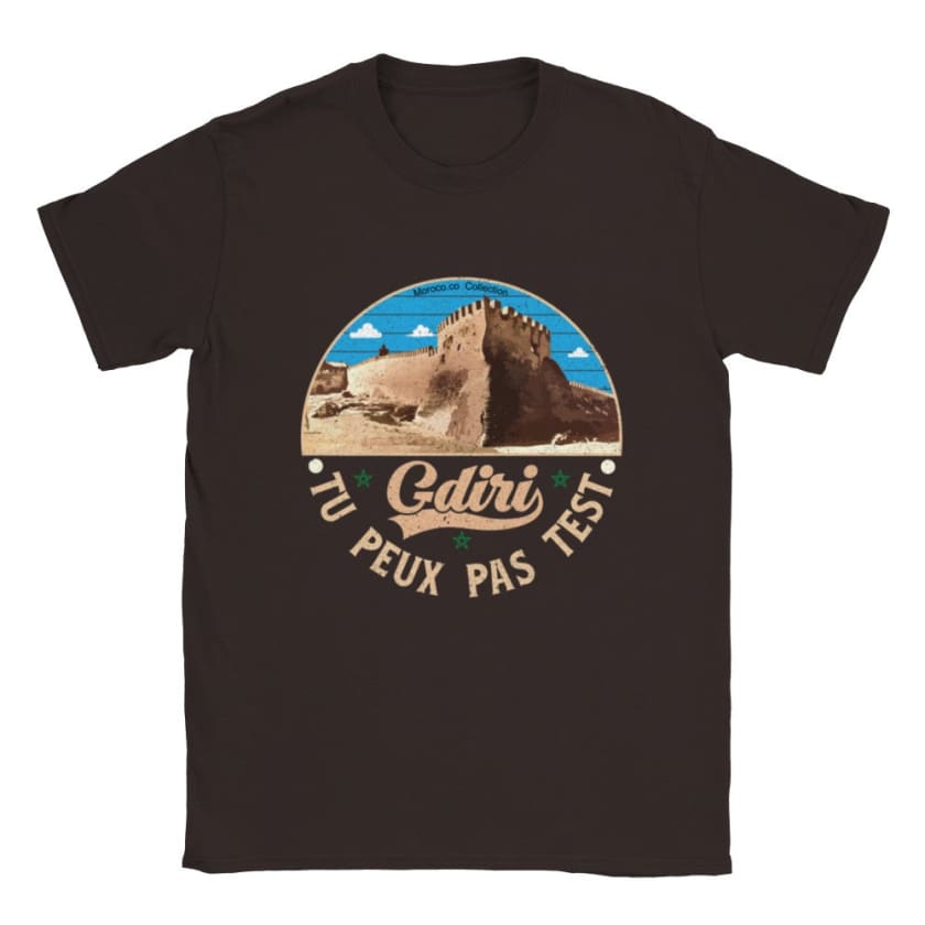 T-shirt Maroc Agadir Oufella Gdiri tu peux pas test | Gelato