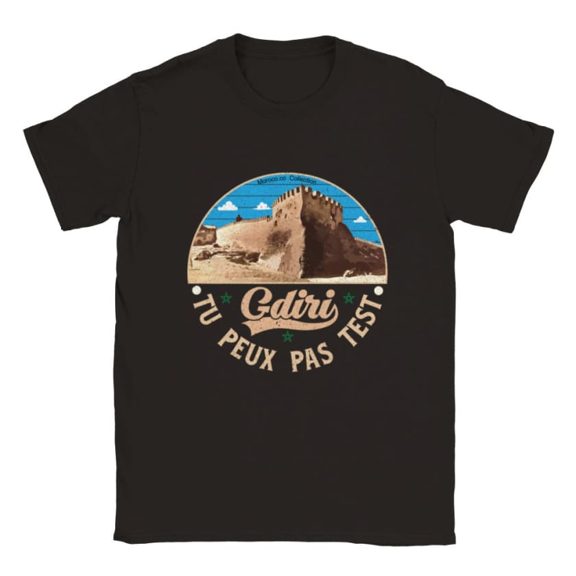 T-shirt Maroc Agadir Oufella Gdiri tu peux pas test | Gelato