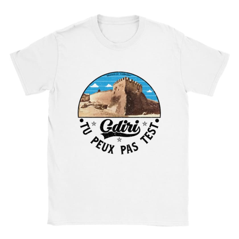 T-shirt Maroc Agadir Oufella Gdiri tu peux pas test | Gelato