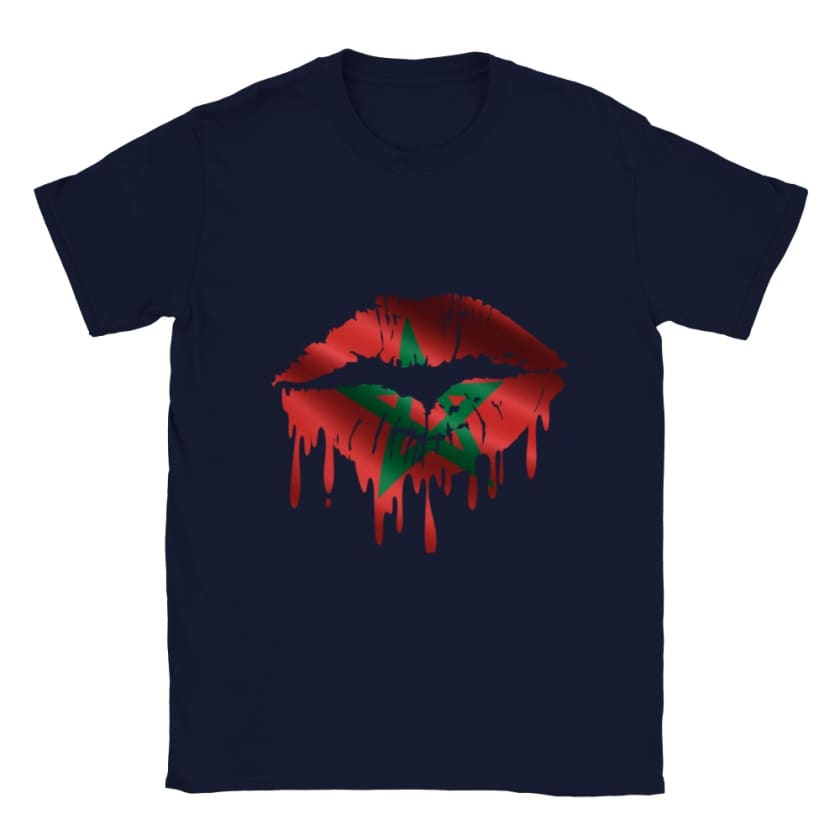 T-shirt Maroc bouche lèvres rouges drapeau Marocain | Gelato