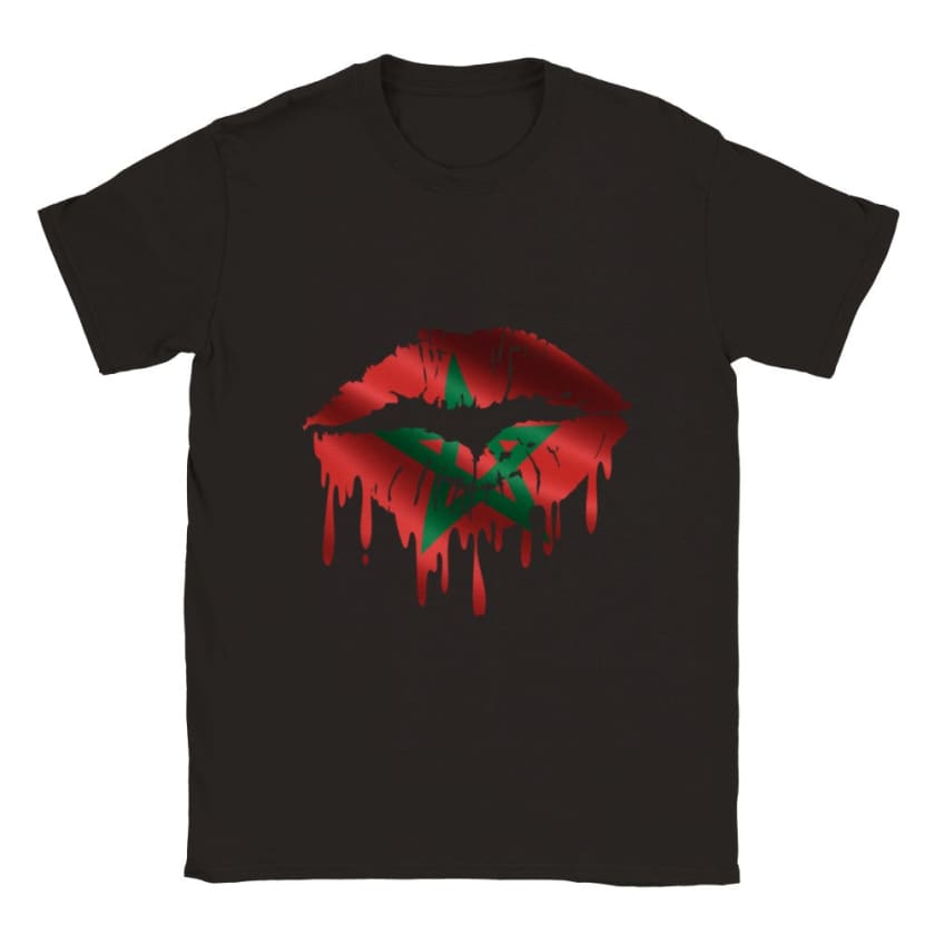 T-shirt Maroc bouche lèvres rouges drapeau Marocain | Gelato