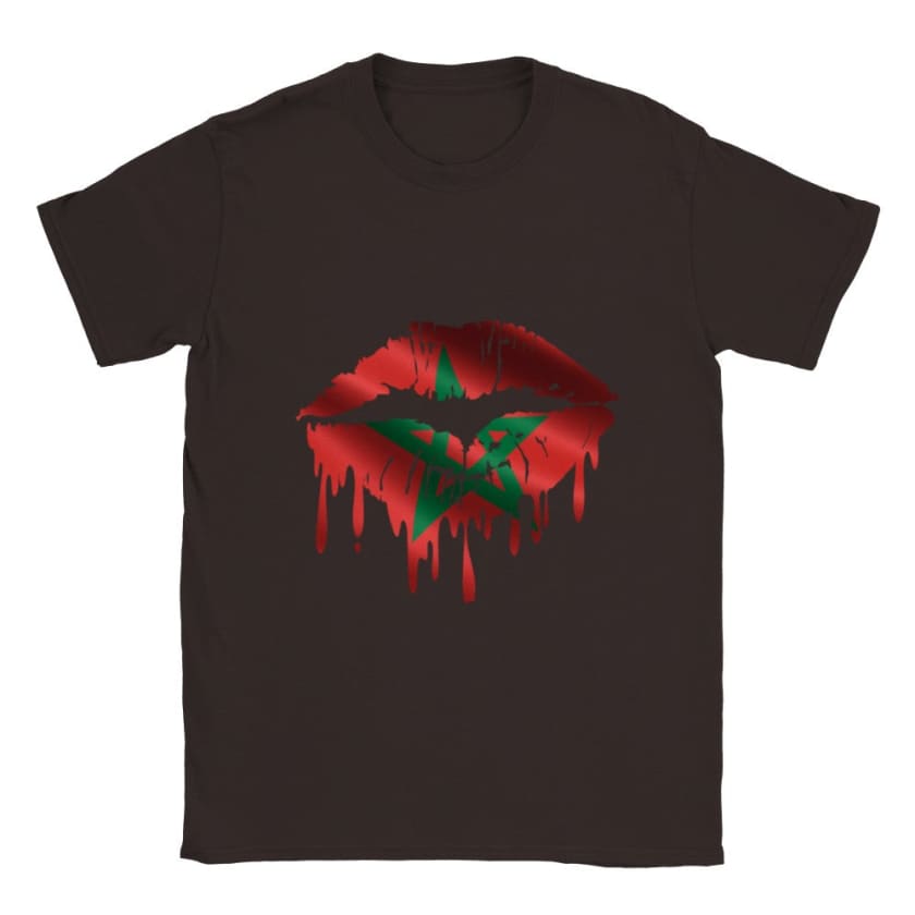 T-shirt Maroc bouche lèvres rouges drapeau Marocain | Gelato