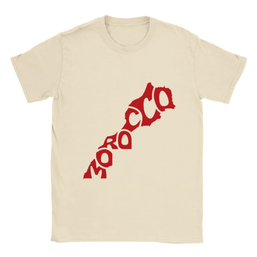 T-shirt Maroc design Géo - Naturel / S - Print Material